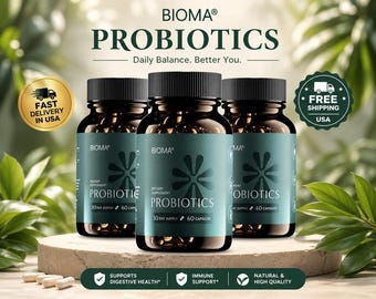 3 PCS Bioma Probiotic Capsules Gut Health Supplement
