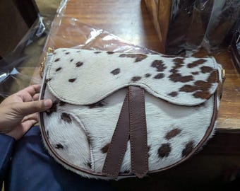 patron de sac bandoulière en cuir de vachette personnalisé