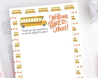 Back to School Gift Card Holder. INSTANT DOWNLOAD. Bus Driver Gift Card Holder