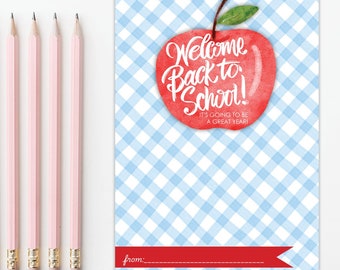 Back to School Gift Card Holder. INSTANT DOWNLOAD. Back to School Teacher Gift