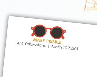 Chic Sunglass Return Address Labels, Return address stickers, return address, return address label stickers