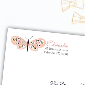 Butterfly Return Address Labels, Return address stickers, return address, return address label stickers image 1