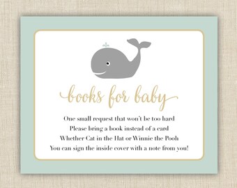 Baby Shower Book Request Cards Printable Books for Baby | Etsy