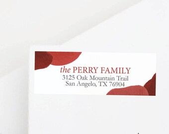 Christmas Return Address Labels, Return address stickers, return address, abstract labels