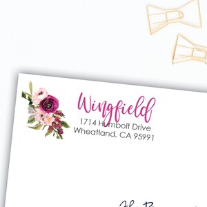 Return Address Labels, Return address stickers, return address, return address label stickers, floral return address label