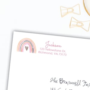 Rainbow Return Address Labels, Return address stickers, return address, return address label stickers