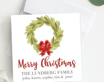 Gift enclosure cards with envelopes. Christmas Enclosure Card. Christmas Wreath Gift tag