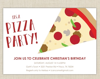 Pizza Party Invitation, School Pizza Party, Office Pizza Party