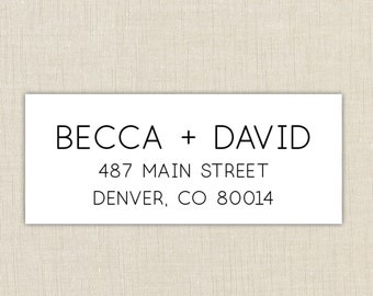 Return Address Labels, Return address stickers, return address, couples return address label stickers