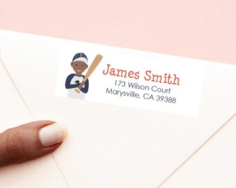 Baseball Return Address Labels, Return address stickers, return address, return address label stickers, baseball labels