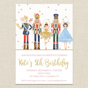 Nutcracker Invitation, Nutcracker Birthday Invitation, Nutcracker Birthday Party, Nutcracker Christmas Party