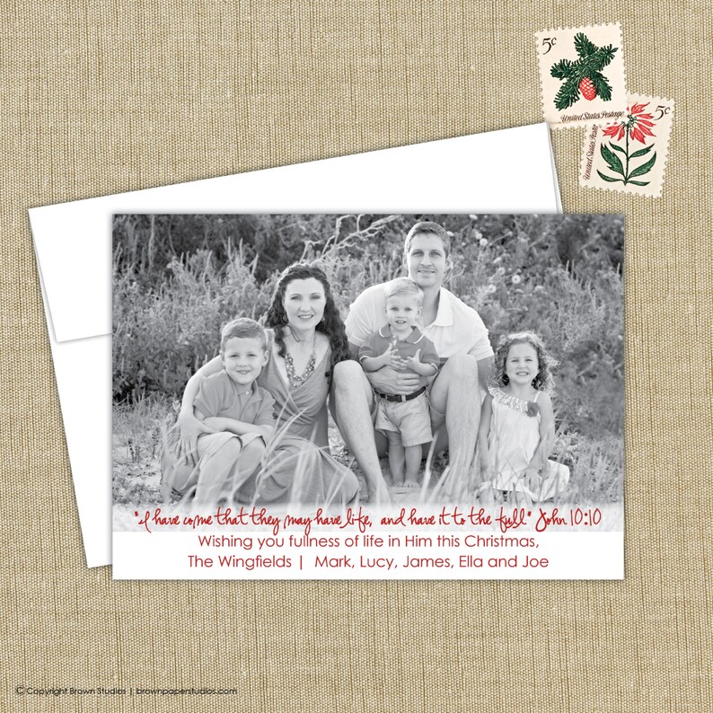 Religious Christmas Cards. Christian Photo Christmas Cards . religious christmas photo card. John 10:10 