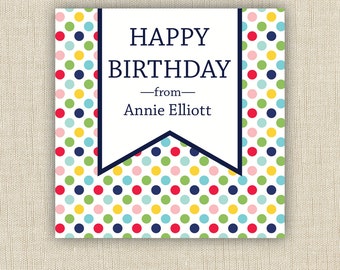 Birthday Gift Label. set of 25