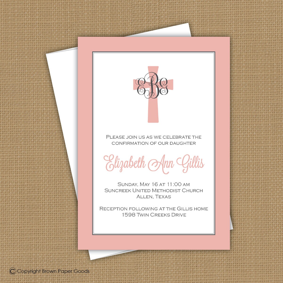 Confirmation Invitation. First Communion Invitation Baptism Etsy
