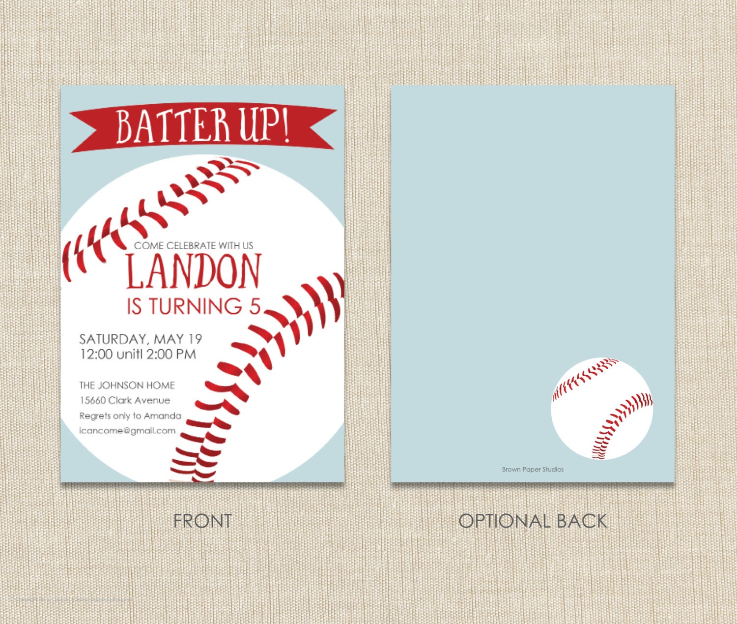 Baseball Invitation, Baseball Birthday Invitation - Etsy