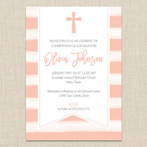 Confirmation invitation. First Communion invitation, Baptism invitation. Christening announcement. image 1