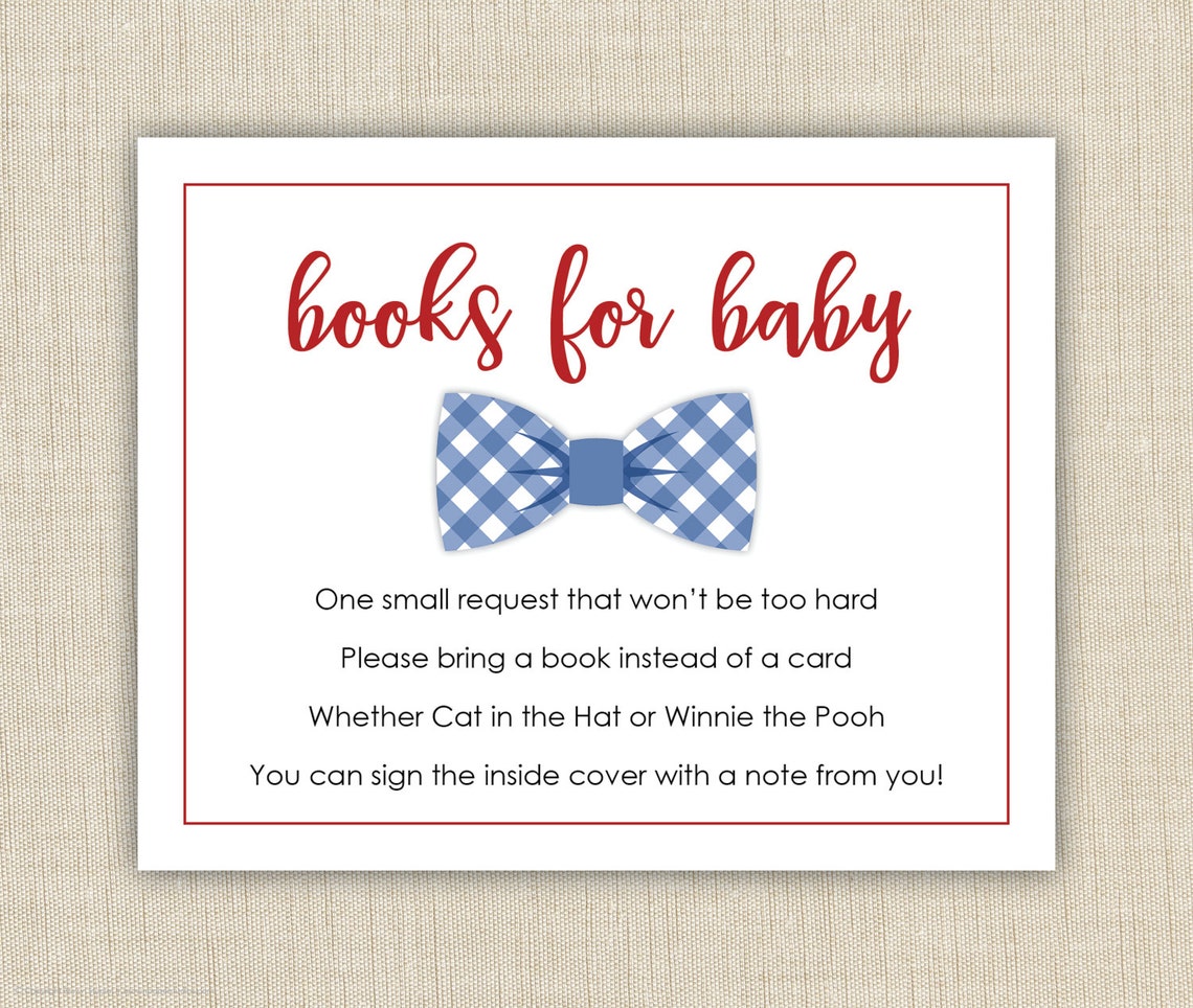 Baby Shower Book Request Cards Printable Books for Baby - Etsy