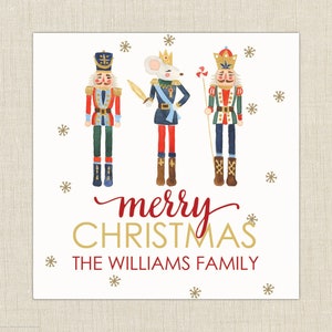Nutcracker gift tag- label- sticker. Christmas gift label. set of 25