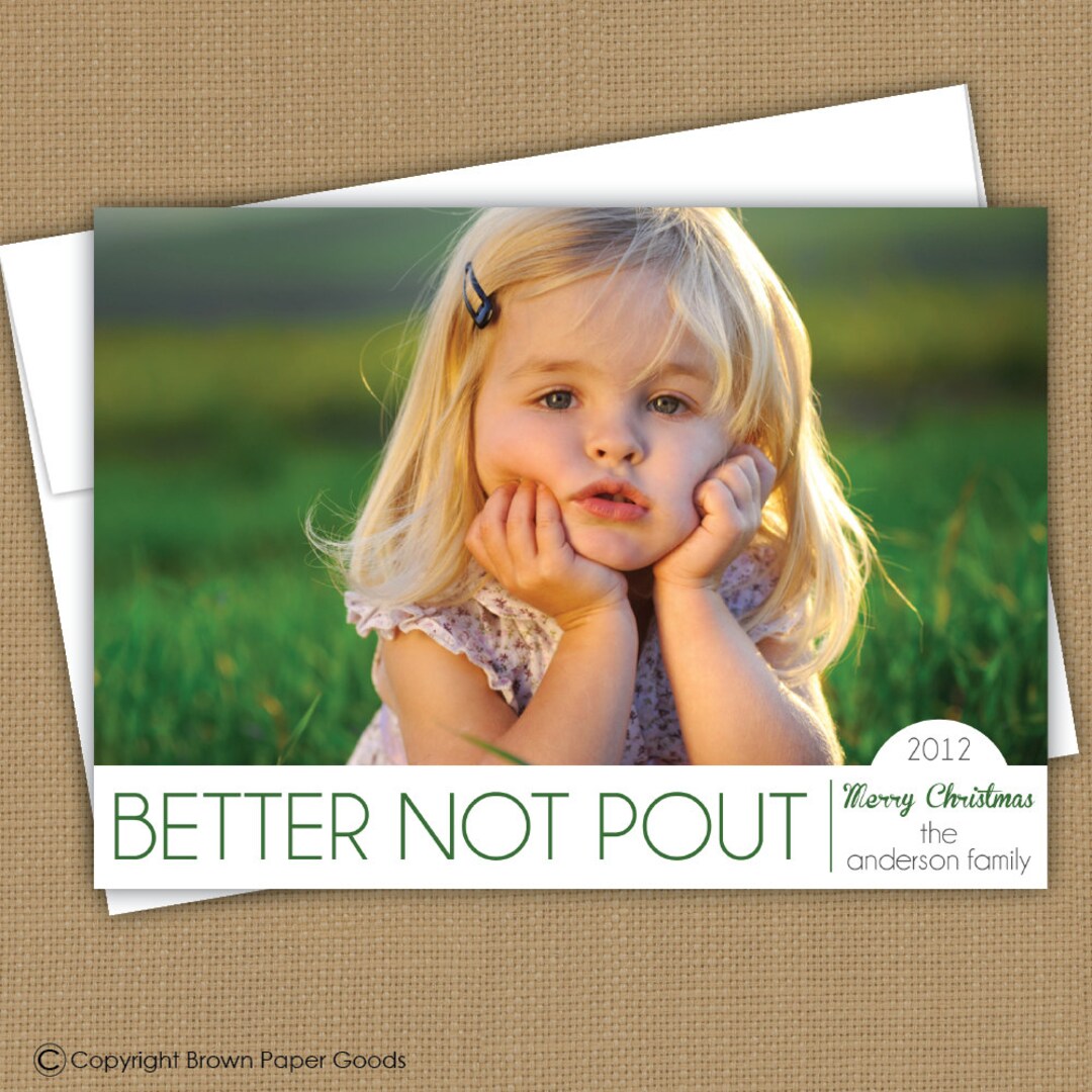 Better Not Pout Christmas Card 