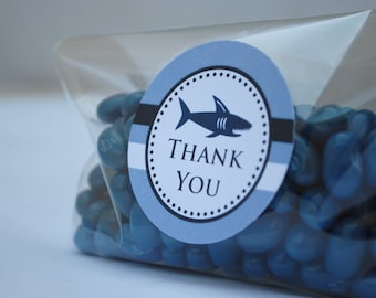 Shark Party Printable Favor Tags. INSTANT DOWNLOAD