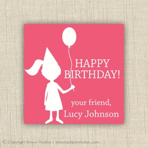 personalized gift tag- label- sticker. birthday gift label