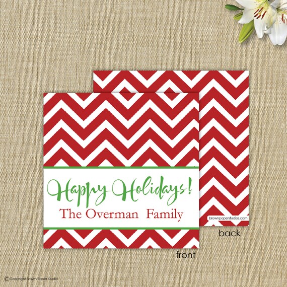 Items similar to Gift enclosure cards with envelopes. Chevron Holiday