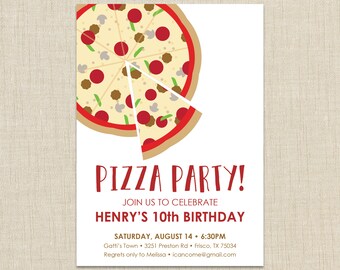 Pizza Party Invitation, School Pizza Party, Office Pizza Party