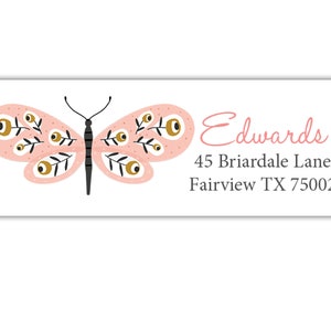 Butterfly Return Address Labels, Return address stickers, return address, return address label stickers image 2