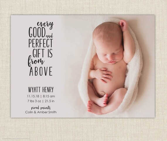 religious baby announcement