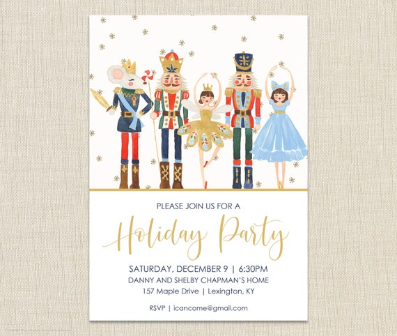 Nutcracker Christmas Party Invitation. Nutcracker Party