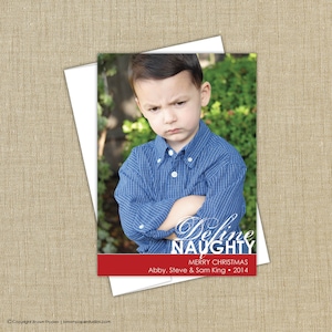 Photo Christmas Card- Funny Christmas Card. Define Naughty