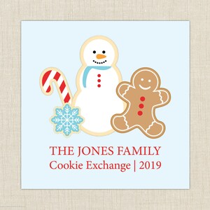 Christmas baking stickers- label- sticker. Cookie Exchange Sticker. set of 25