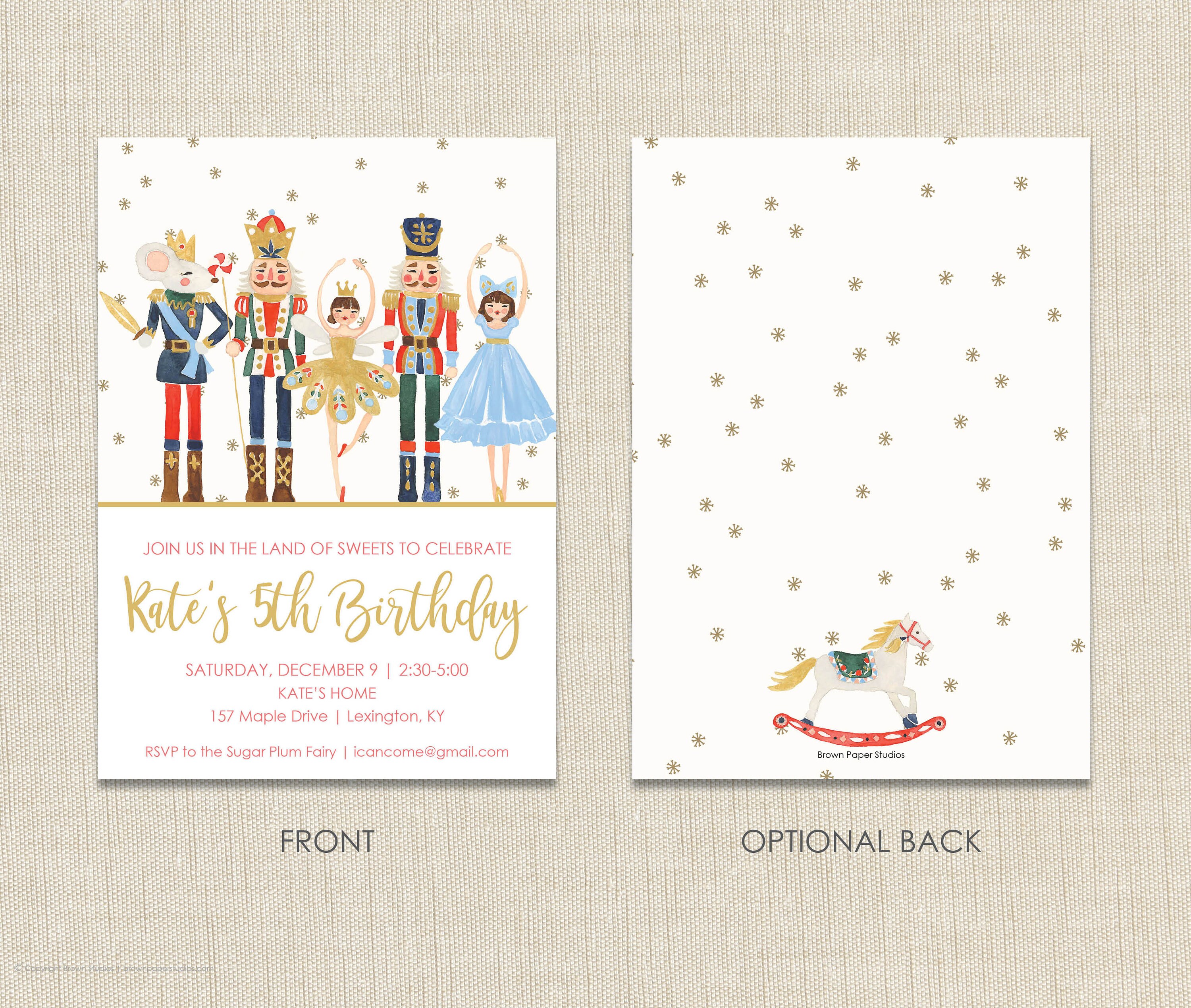 Nutcracker Invitation Nutcracker Birthday Invitation | Etsy