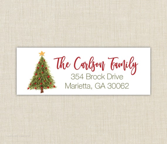 christmas return address labels