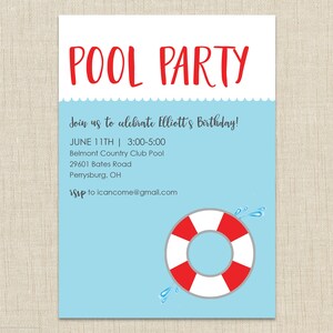 Pool Party Invitation