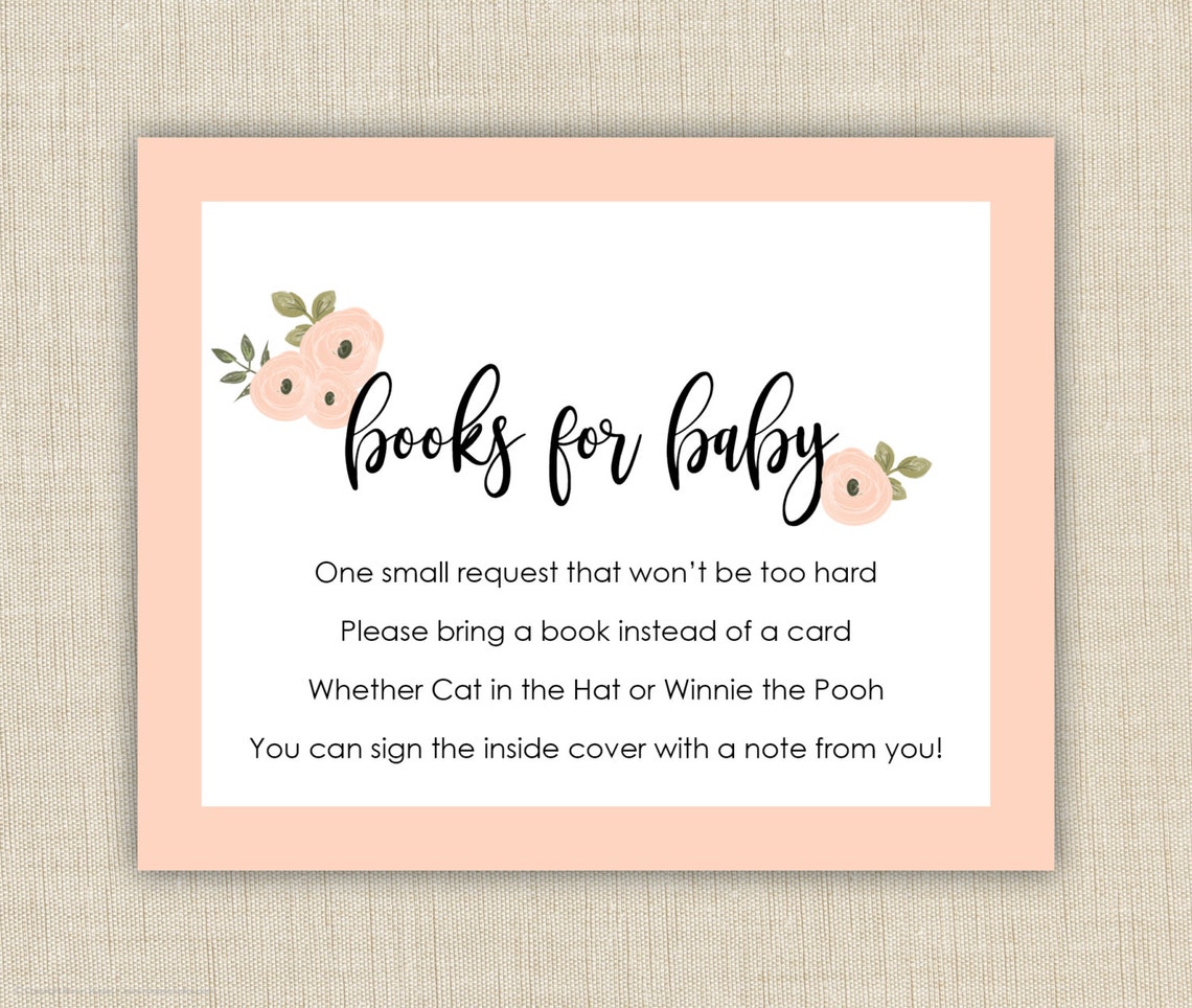 Baby Shower Book Request Cards Printable Books for Baby - Etsy