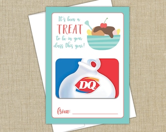 Ice Cream Gift Card Holder | Teacher's Appreciation | Instant Download