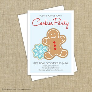 Christmas Party Invitation. Cookie Exchange Invitation