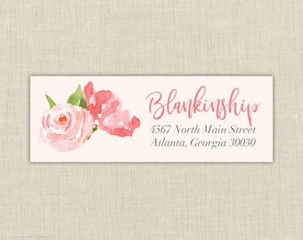Return Address Labels, Return address stickers, return address, return address label stickers, floral return address label