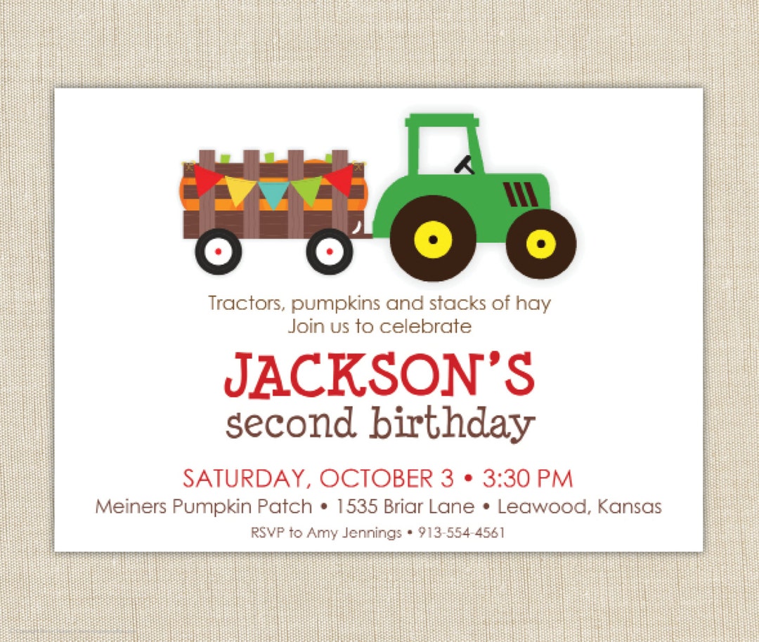 Hay Ride Evite Hay Ride Invitation. Fall Birthday. Pumpkin Patch Invitation - Etsy