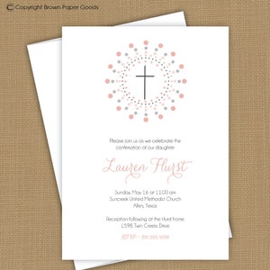 Confirmation invitation. First Communion invitation, Baptism invitation. Christening announcement. boy or girl image 2