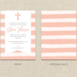 Confirmation invitation. First Communion invitation, Baptism invitation. Christening announcement. image 2