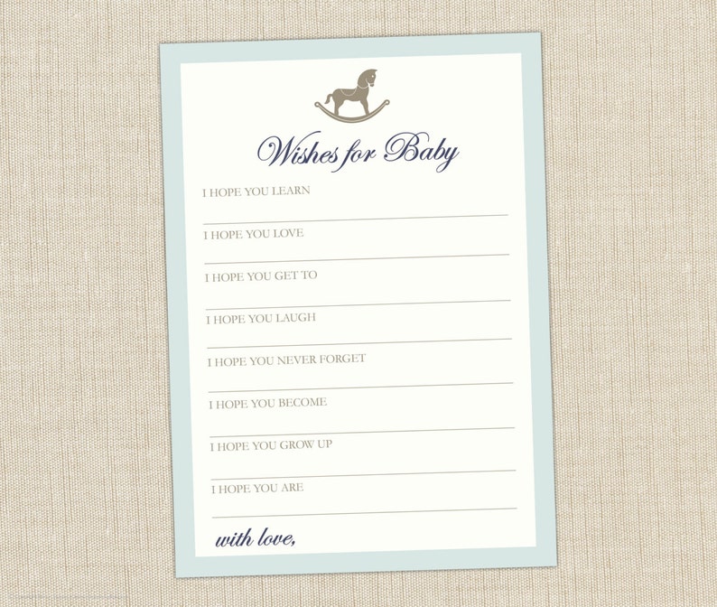 Wishes for Baby shower game. Instant download. image 1