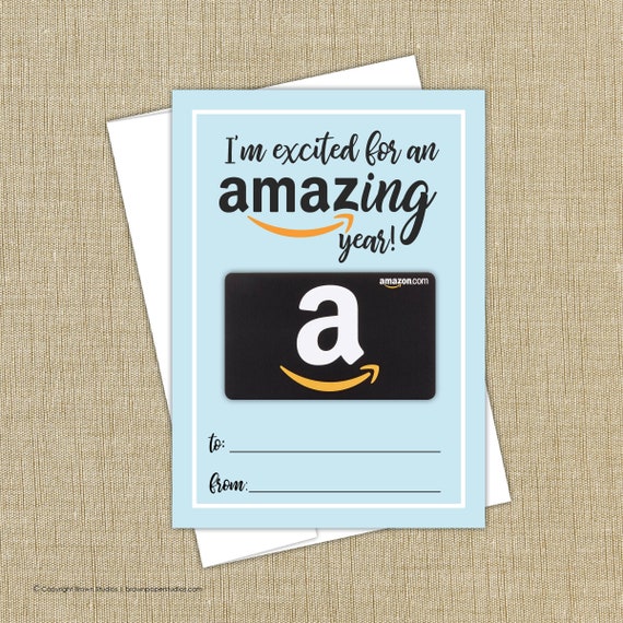 Amazon Gift Card Holder, INSTANT DOWNLOAD, Amazon Gift Card Holder for Teachers, Back to School Gift Card Holder