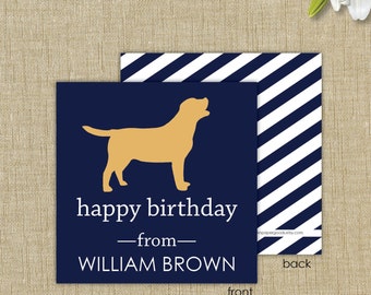 Personalized gift enclosure card with envelopes. Dog gift enclosure card