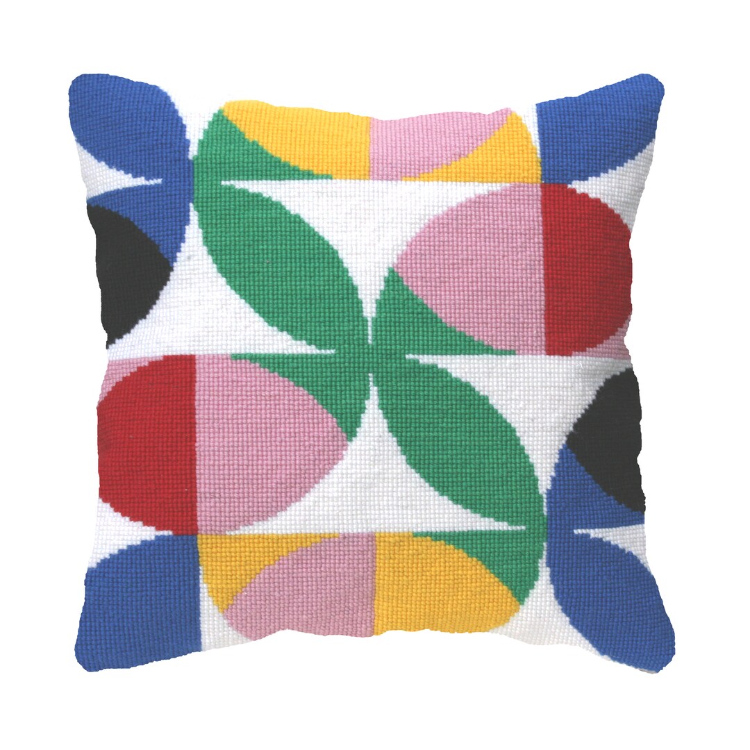 Needlepoint Tapestry Kit flores 2, Midcentury Needlepoint Kits, Modern