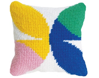 Mini Flores Needlepoint Kit, Mid-Century Modern Tapestry