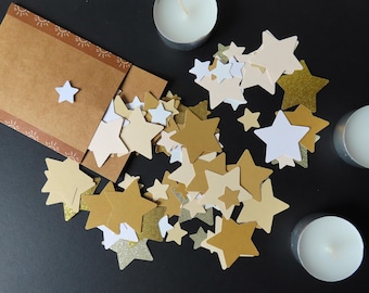 Sterne Tischdeko / 120 Stanzteile / Konfetti Weihnachten