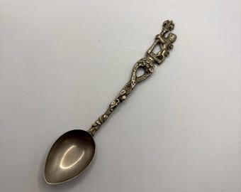 Vintage souvenir spoon from Florence, Italy “Lion with fluer de lis”