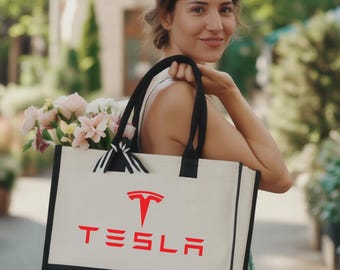 Sac fourre-tout Tesla, sac avec logo Tesla, sac fourre-tout pour voiture électrique, sac voiture Tesla, sac éventail Tesla